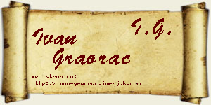 Ivan Graorac vizit kartica